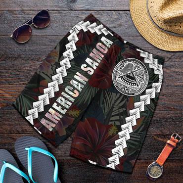 American Samoa Men Shorts - Chain Polynesian