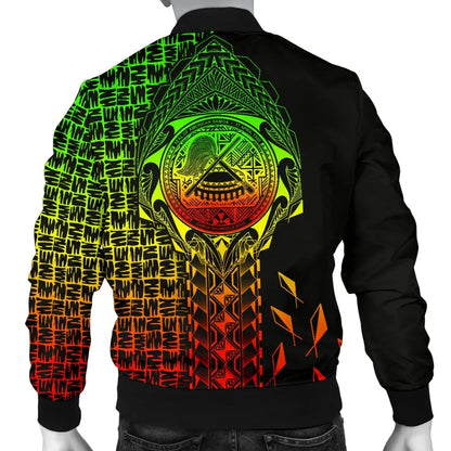American Samoa Bomber Jacket - AS Seal Rocket Style (Reggae)