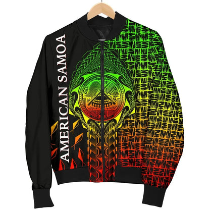 American Samoa Bomber Jacket - AS Seal Rocket Style (Reggae)