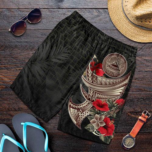 American Samoa Men Shorts - Polynesian Tribal Vintage Style