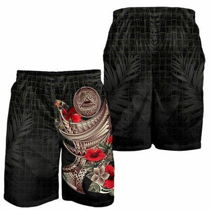 American Samoa Men Shorts - Polynesian Tribal Vintage Style