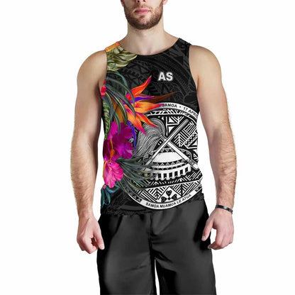 American Samoa Men Tank Top - Polynesian Hibiscus Pattern