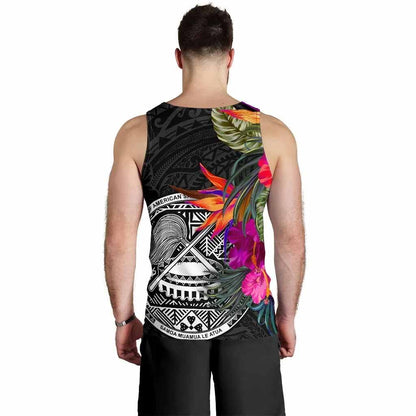American Samoa Men Tank Top - Polynesian Hibiscus Pattern
