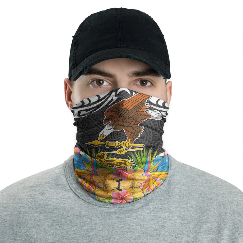 American Samoa Neck Gaiter - Eagle Tribal Floral Pattern