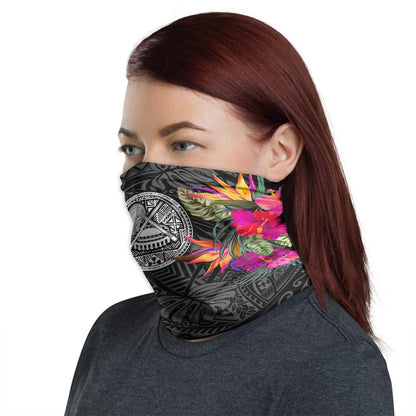 American Samoa Neck Gaiter - Hibiscus Polynesian Pattern