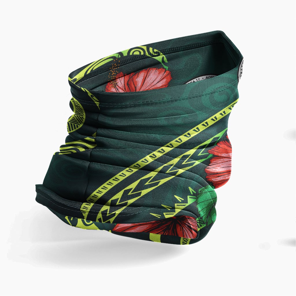 American Samoa Neck Gaiter - Hibiscus With Seal