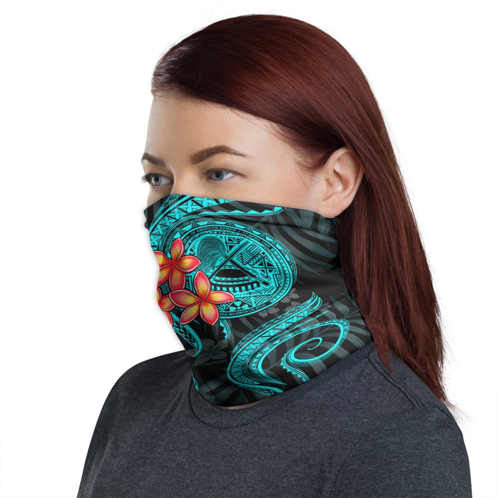 American Samoa Neck Gaiter - Plumeria Turquoise