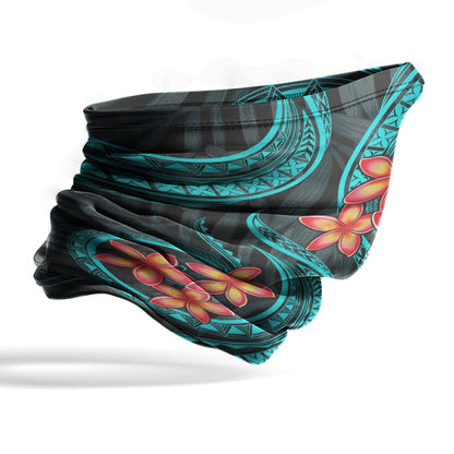 American Samoa Neck Gaiter - Plumeria Turquoise