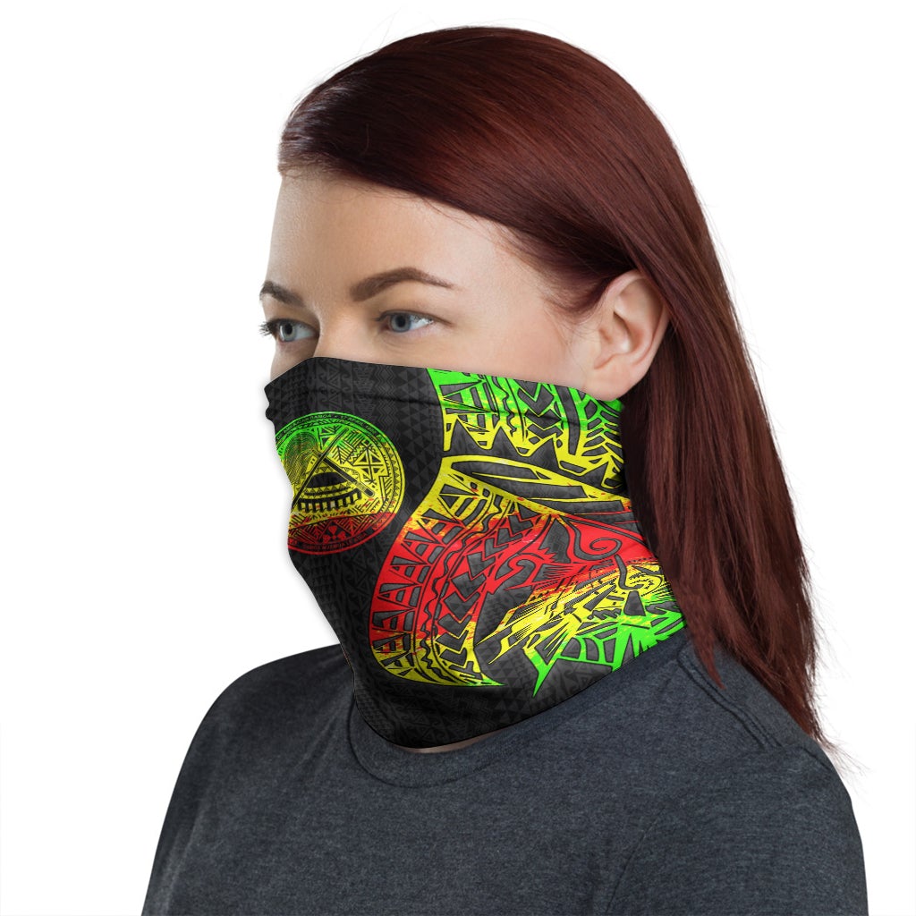 American Samoa Neck Gaiter - Polynesian Pattern Reggae