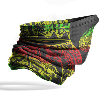 American Samoa Neck Gaiter - Polynesian Pattern Reggae