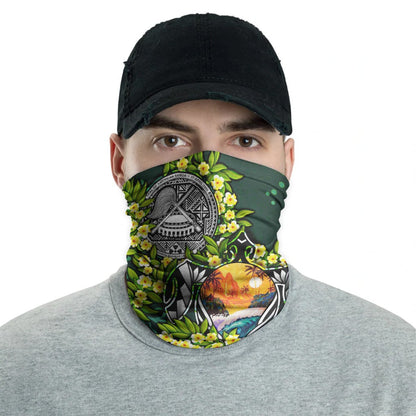 American Samoa Neck Gaiter - Ti Leaf Lei Turtle