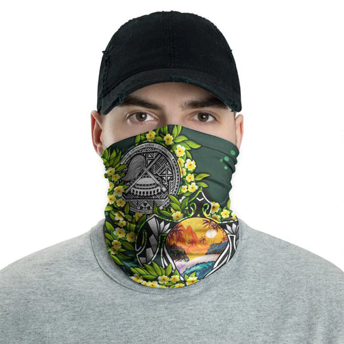 American Samoa Neck Gaiter - Ti Leaf Lei Turtle