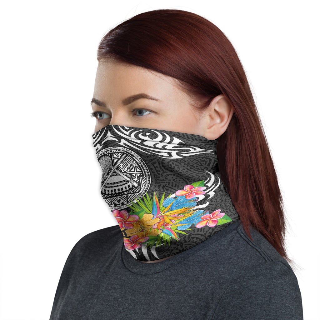 American Samoa Neck Gaiter - Tribal Floral Pattern