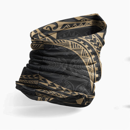 American Samoa Neck Gaiter - Tribal Pattern Gold