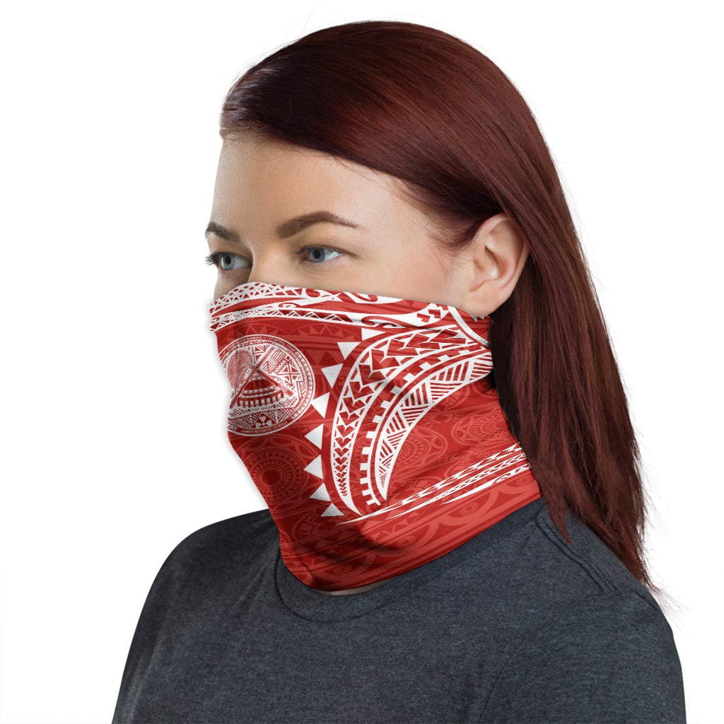 American Samoa Neck Gaiter - Tribal Pattern Red