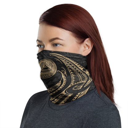 American Samoa Neck Gaiter - Tribal Wave Gold