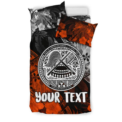American Samoa Personalised Bedding Set - Vintage Polynesian Style