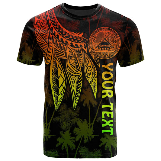American Samoa Personalised T-shirt - Polynesian Wings (Reggae)