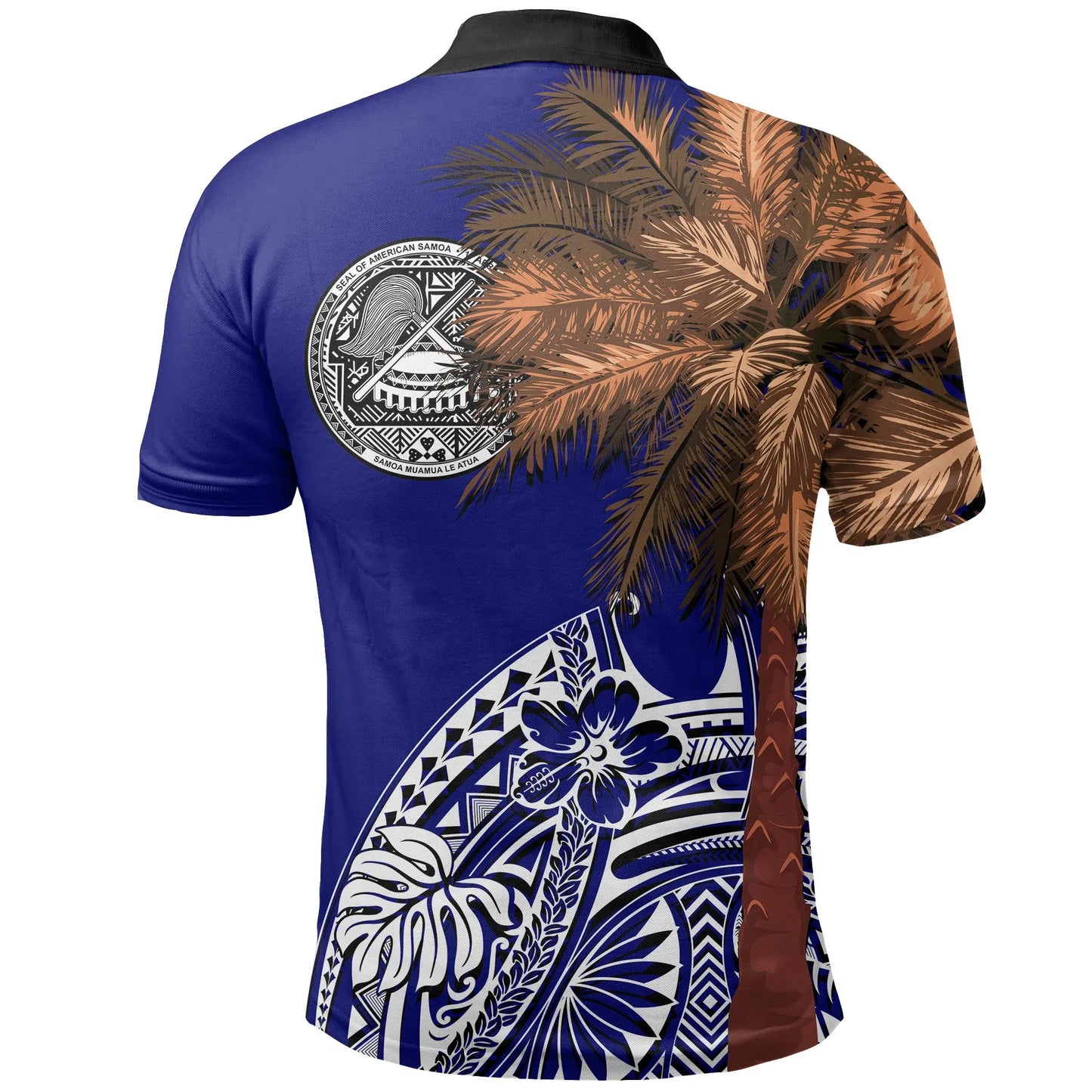 American Samoa Polo Shirt - Polynesian Palm Tree Flag
