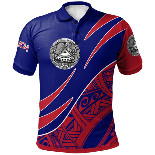 American Samoa Polo Shirt - Symmetrical Lines