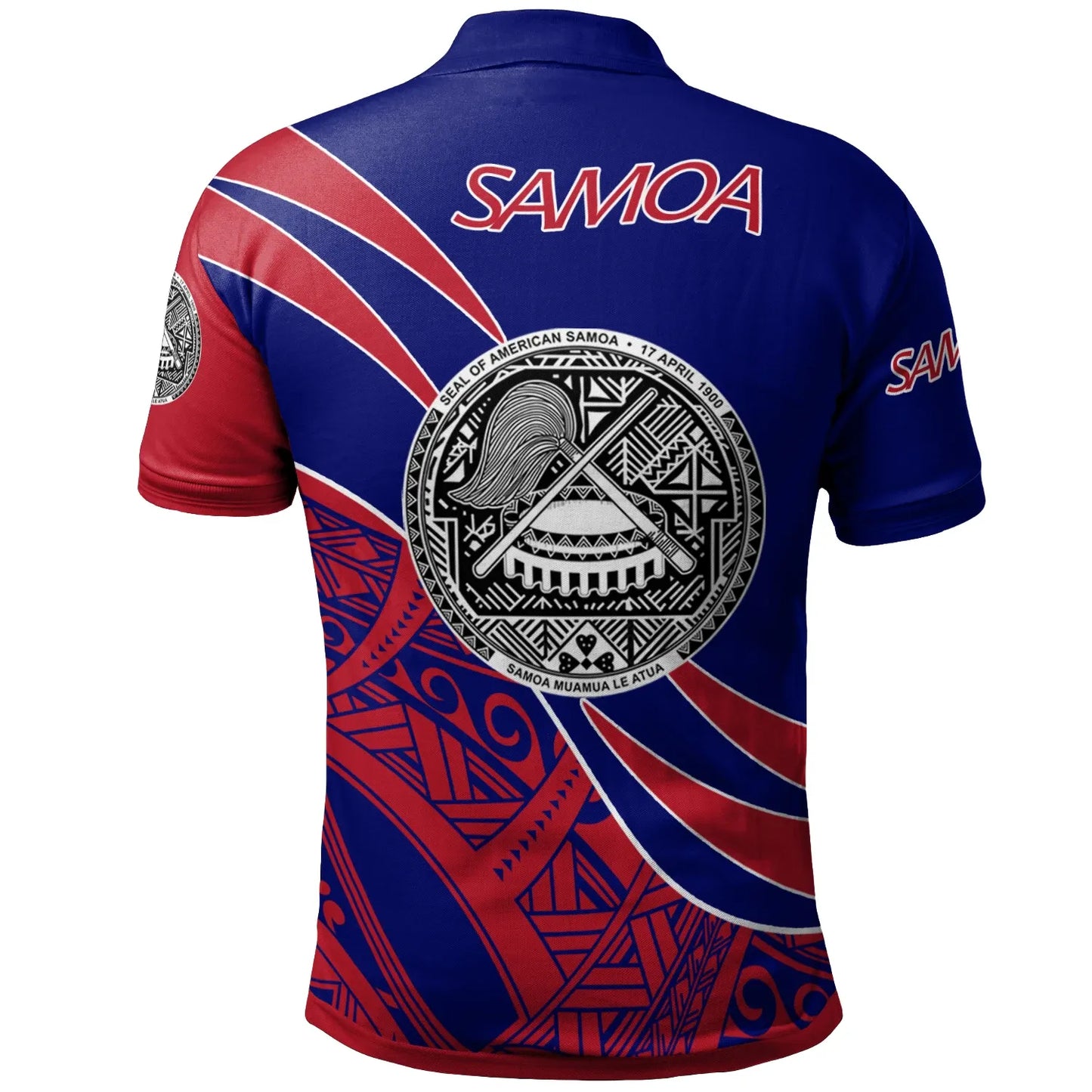 American Samoa Polo Shirt - Symmetrical Lines