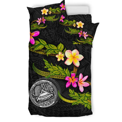 American Samoa Polynesian Bedding Set - Plumeria Tribal