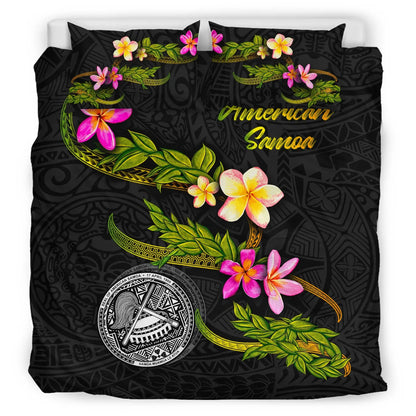 American Samoa Polynesian Bedding Set - Plumeria Tribal