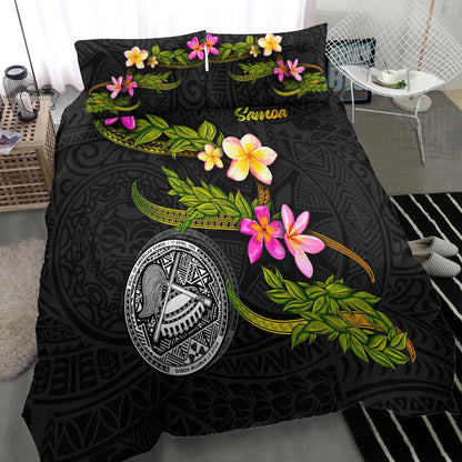American Samoa Polynesian Bedding Set - Plumeria Tribal