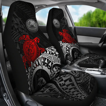 American Samoa Car Seat Covers - Polynesian Turtle (Red)