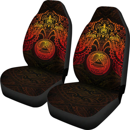 American Samoa Car Seat Covers - American Samoa Seal Red Turtle Manta Ray