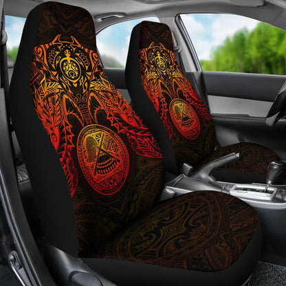 American Samoa Car Seat Covers - American Samoa Seal Red Turtle Manta Ray