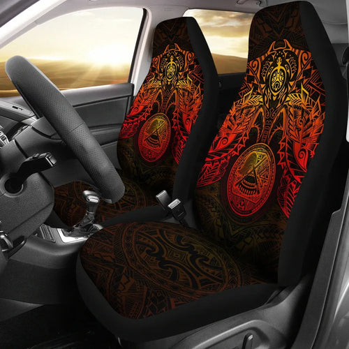 American Samoa Car Seat Covers - American Samoa Seal Red Turtle Manta Ray