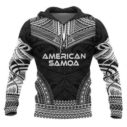 American Samoa Polynesian Chief Hoodie - Black Version