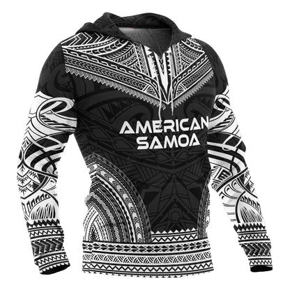 American Samoa Polynesian Chief Hoodie - Black Version