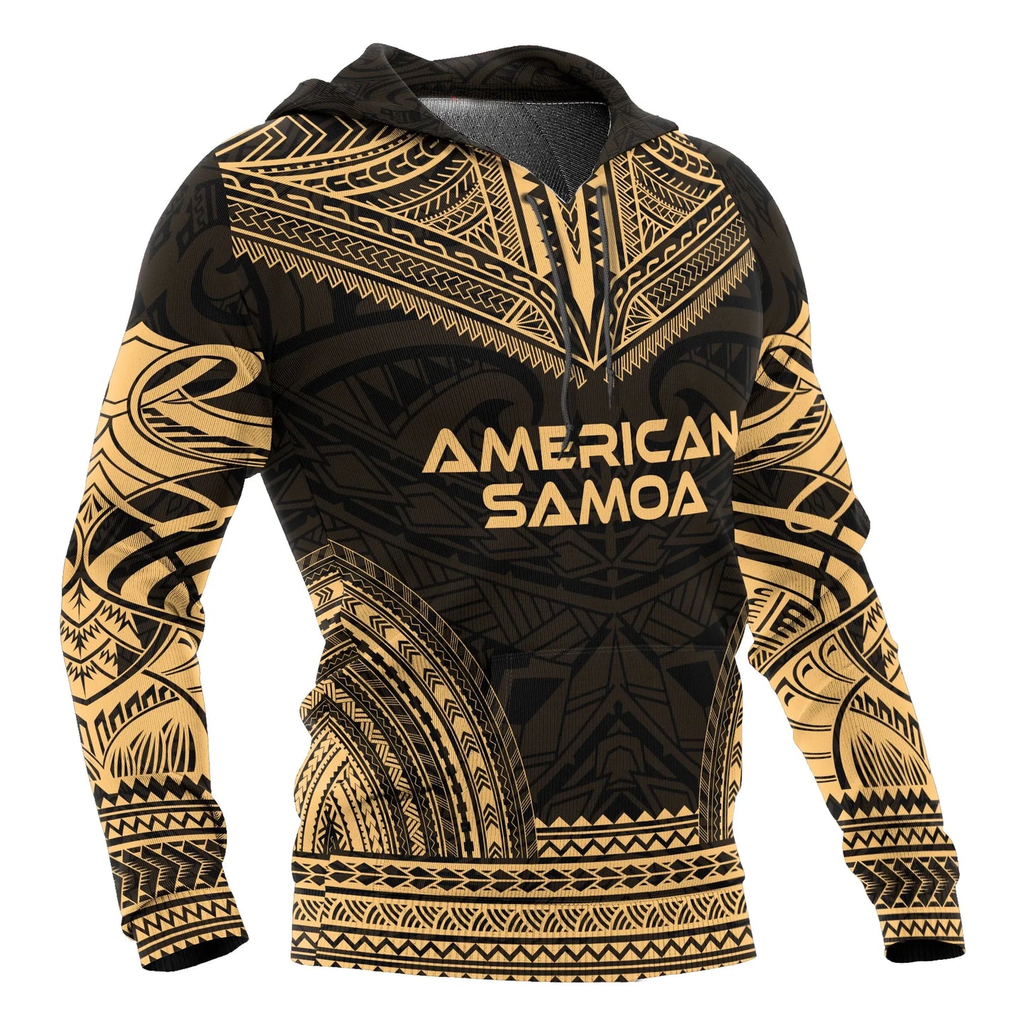 American Samoa Polynesian Chief Hoodie - Gold Version