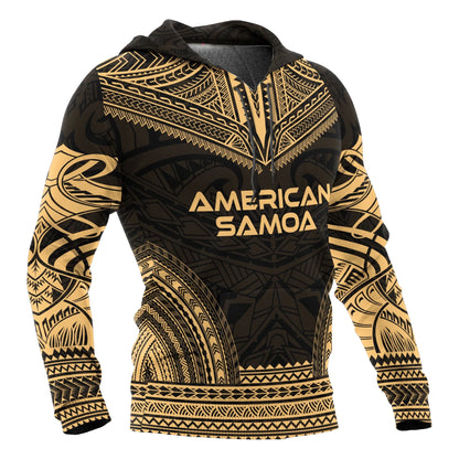 American Samoa Polynesian Chief Hoodie - Gold Version