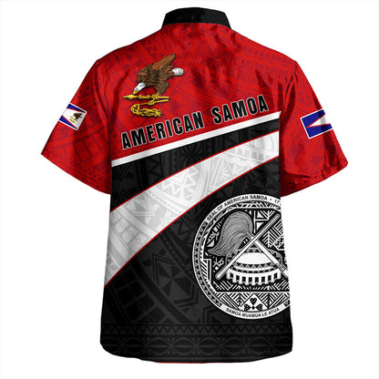 American Samoa Hawaiian Shirt Polynesian Curve Style