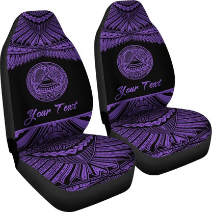 American Samoa Polynesian Custom Personalised Peisonalised Car Seat Covers - Pride Purple Version