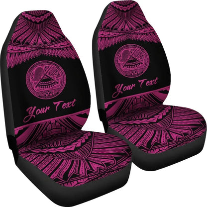 American Samoa Polynesian Custom Personalised Car Seat Covers - Pride Pink Version