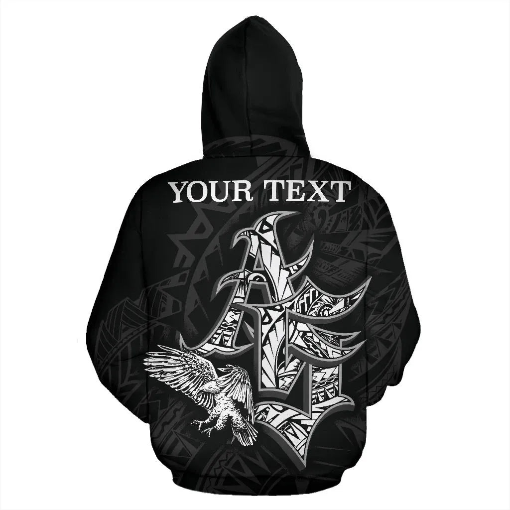 American Samoa Polynesian Custom Personalised Hoodie - Eagle Coat Of rms
