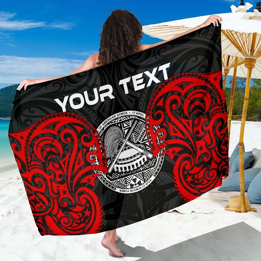 American Samoa Polynesian Custom Personalised Sarong - American Samoan Spirit
