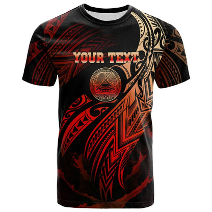American Samoa Polynesian Custom Personalised T-Shirt - American Samoa Legend Red Version