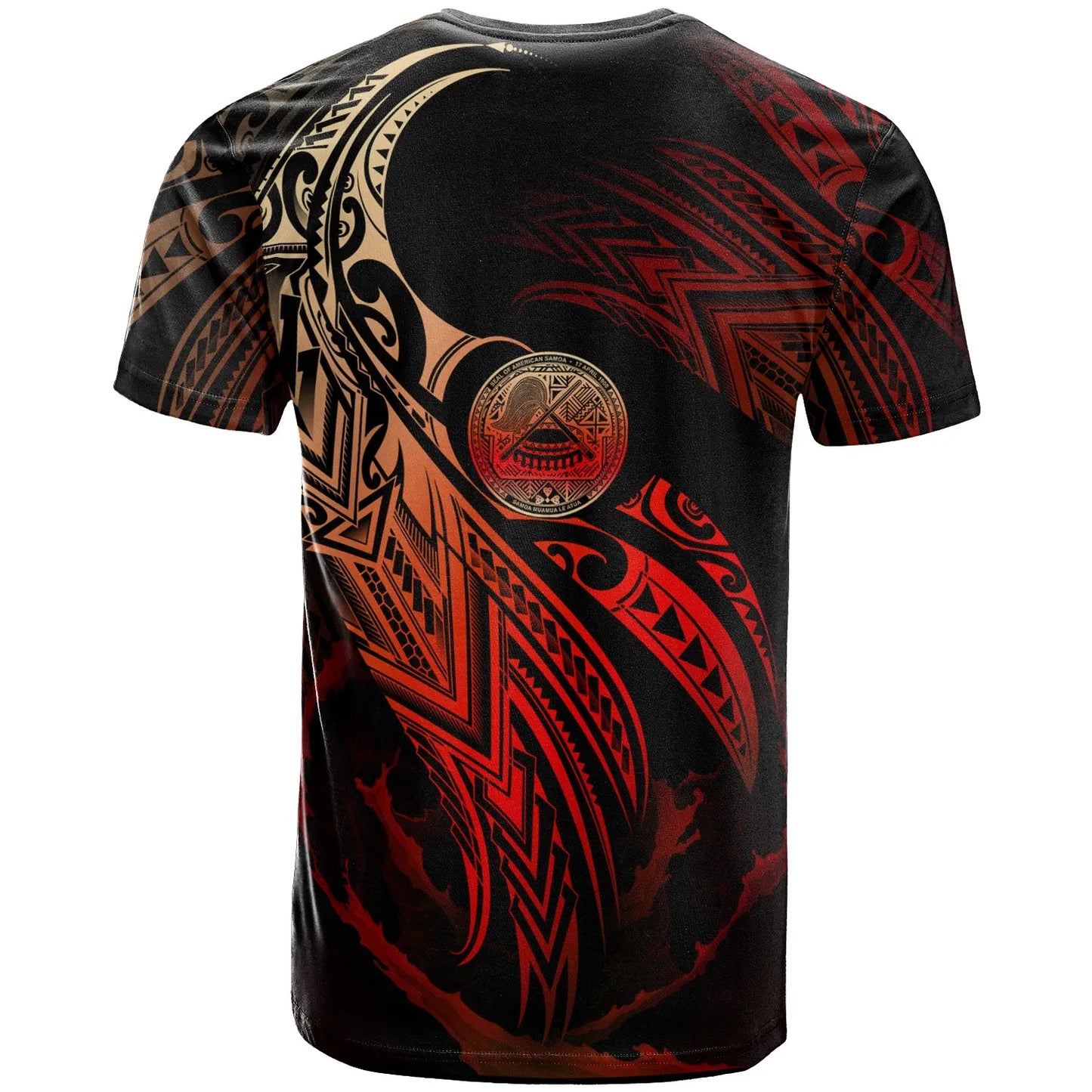 American Samoa Polynesian Custom Personalised T-Shirt - American Samoa Legend Red Version