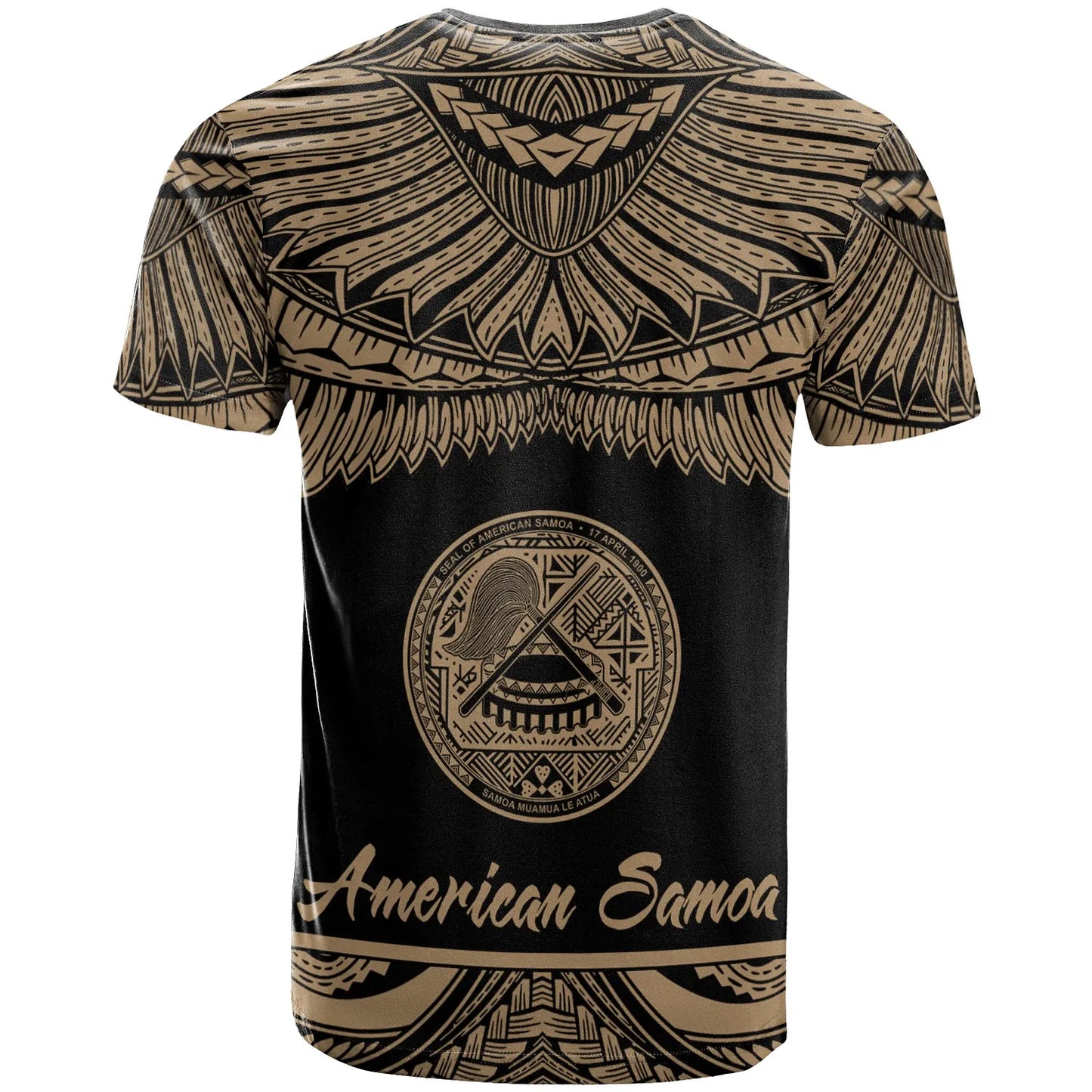 American Samoa Polynesian Custom Personalised T-Shirt - American Samoa Pride Gold Version