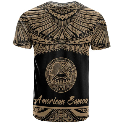 American Samoa Polynesian Custom Personalised T-Shirt - American Samoa Pride Gold Version