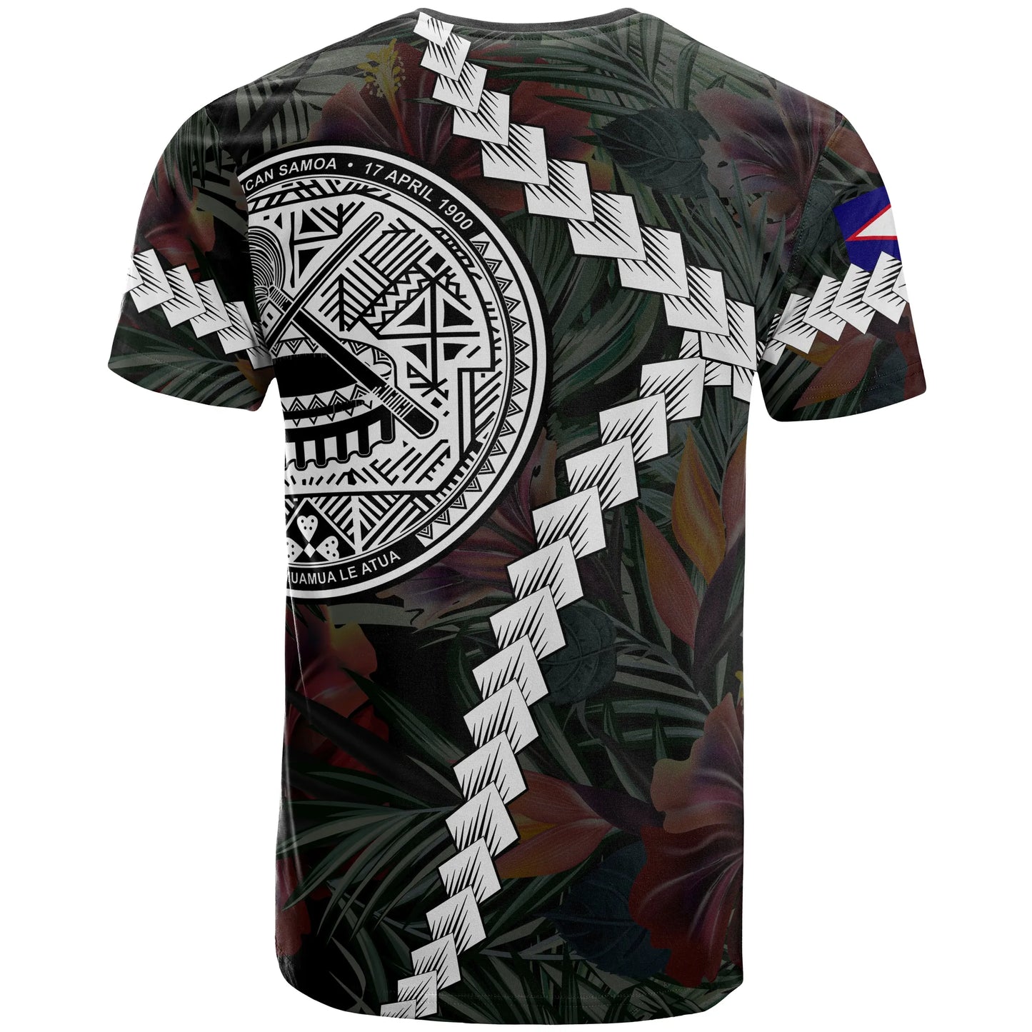 American Samoa Polynesian Custom Personalised T-Shirt - Chain Polynesian