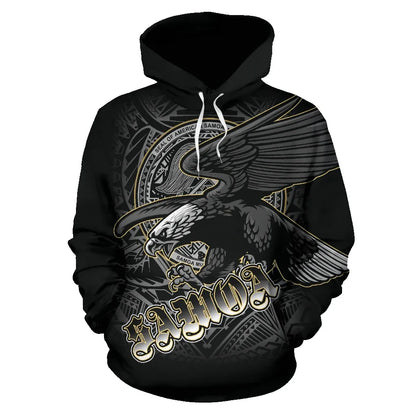 American Samoa Polynesian Eagle All Over Hoodie