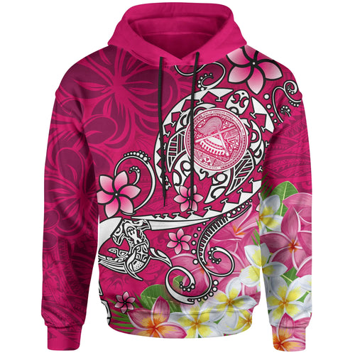 American Samoa Polynesian Hoodie - Turtle Plumeria (Pink)