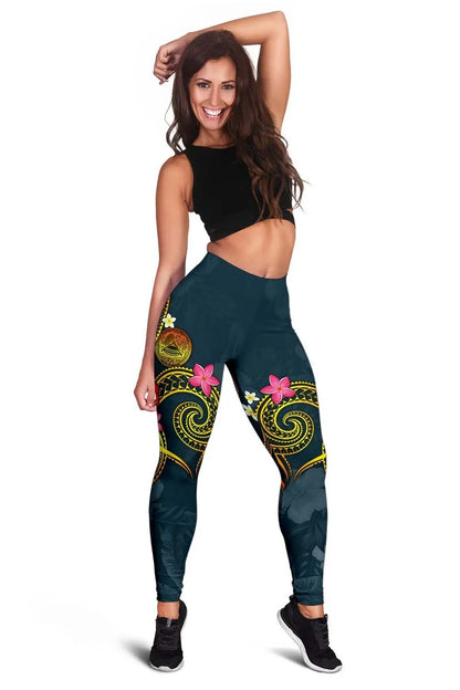American Samoa Polynesian Legging - Legend of American Samoa (Blue)