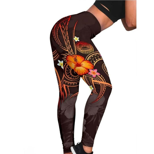 American Samoa Polynesian Legging - Legend of American Samoa (Red)